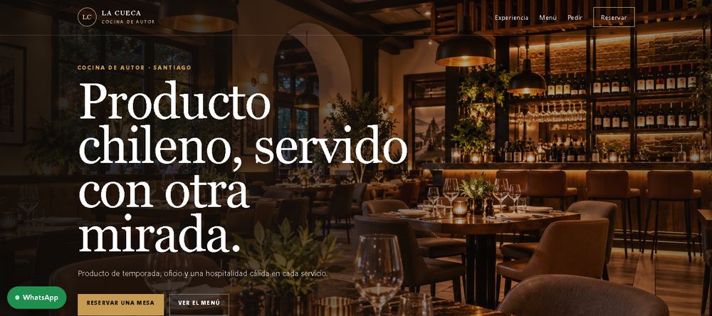 Portada de La Cueca, restaurante de cocina de autor con botón Reservar una mesa